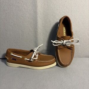 SEBAGO Docksides®  Women's  Brown Tan Leather Boat Shoes Size 5R Style 78113FW